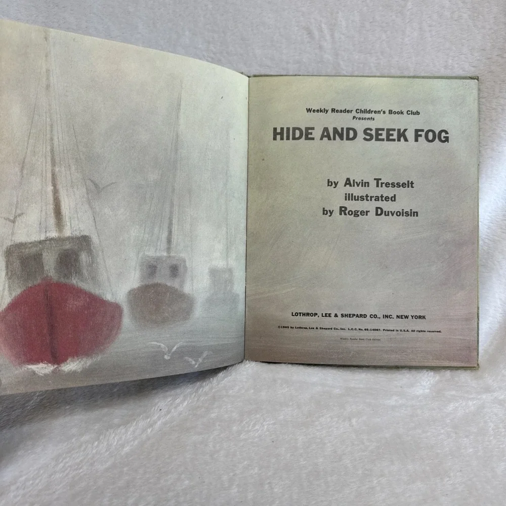 Hide and Seek Fog Childrens Book by Alvin Tresselt Duvoisin 1965‎ Weekly Reader